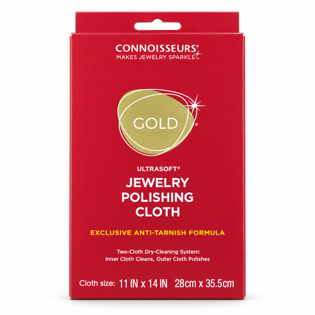 Connoisseurs Gold Jewelry Polishing Cloth – Ultrasoft Anti-Tarnish, 11 x 14 in