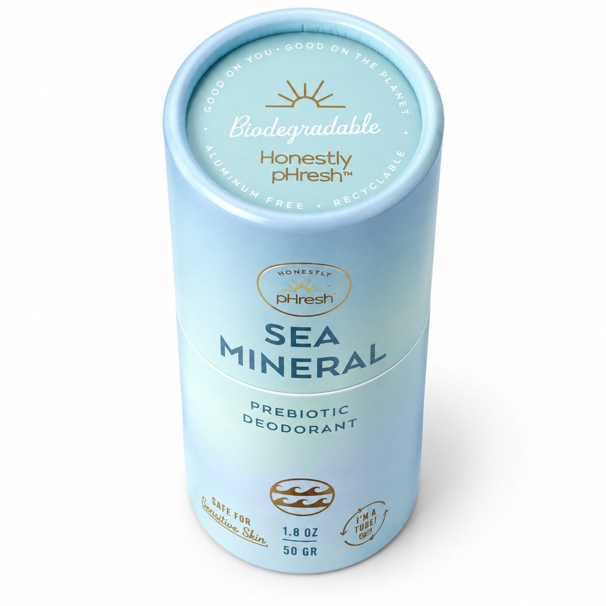 Honestly pHresh Sea Mineral Prebiotic Deodorant – 1.8 oz, Aluminum & Baking Soda Free