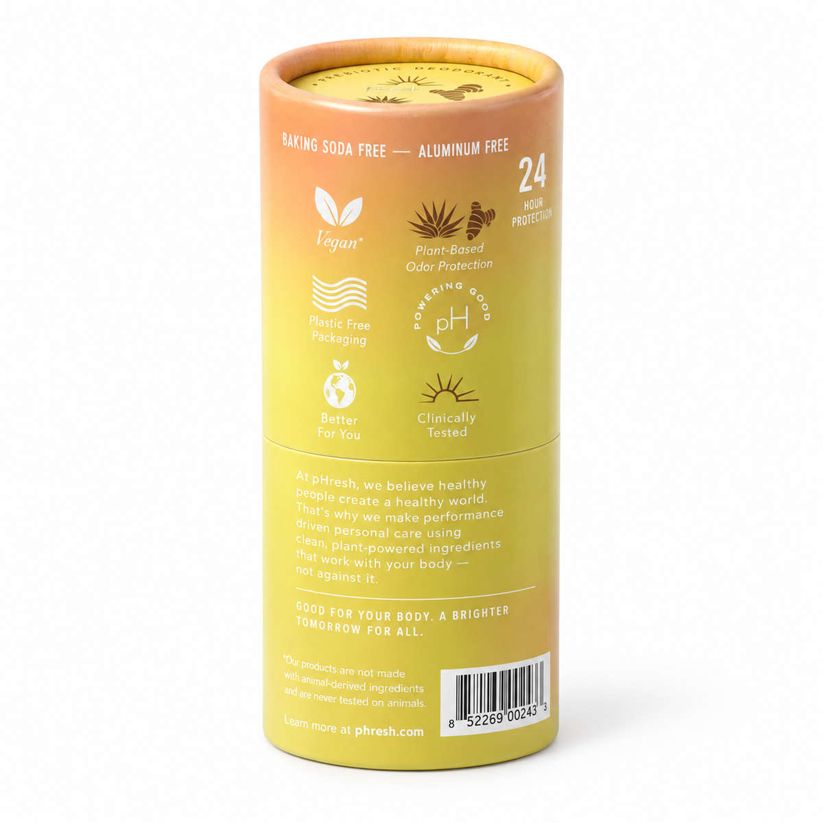Honestly pHresh Ginger Agave Prebiotic Deodorant – 1.8 oz, Aluminum & Baking Soda Free