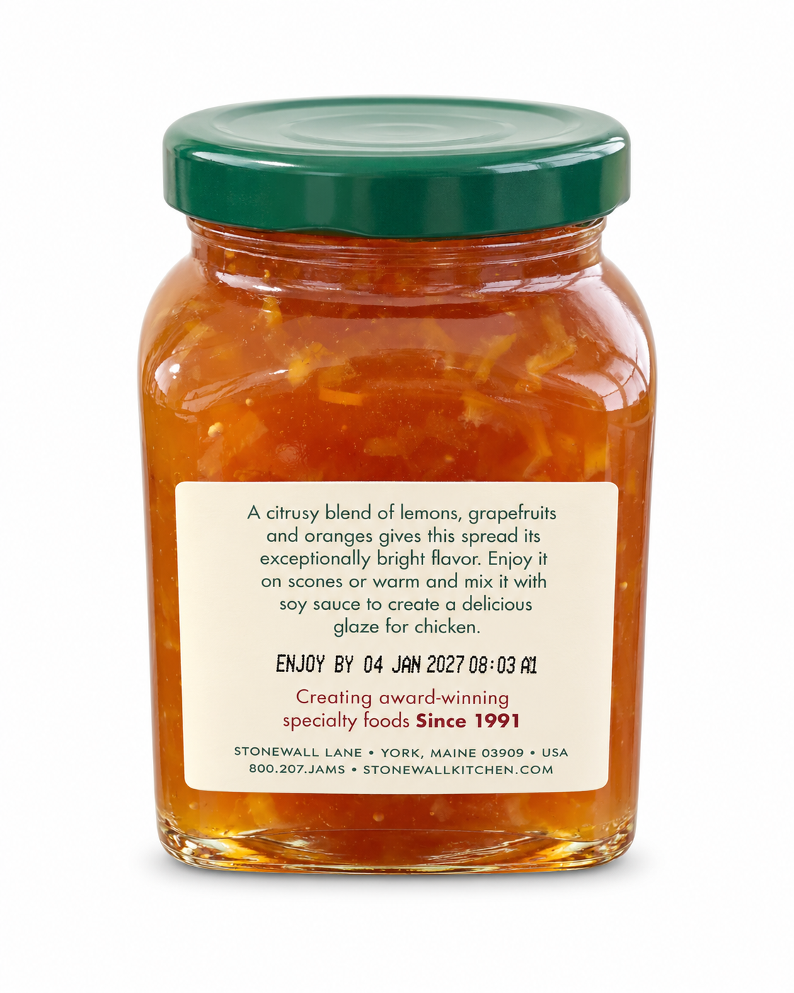Stonewall Kitchen Three Citrus Marmalade 12 oz