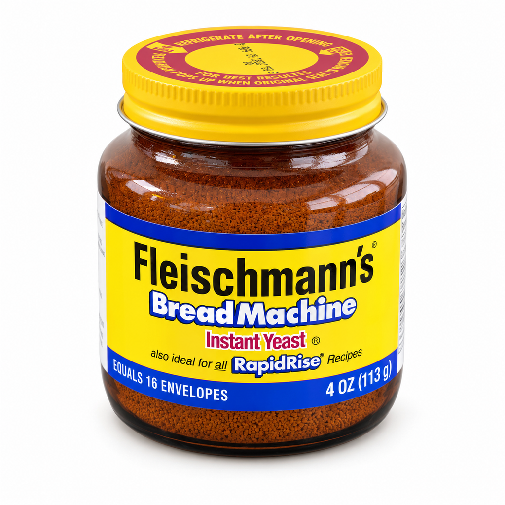 Fleischmann’s Bread Machine Instant Yeast – 4 oz Jar, RapidRise Compatible