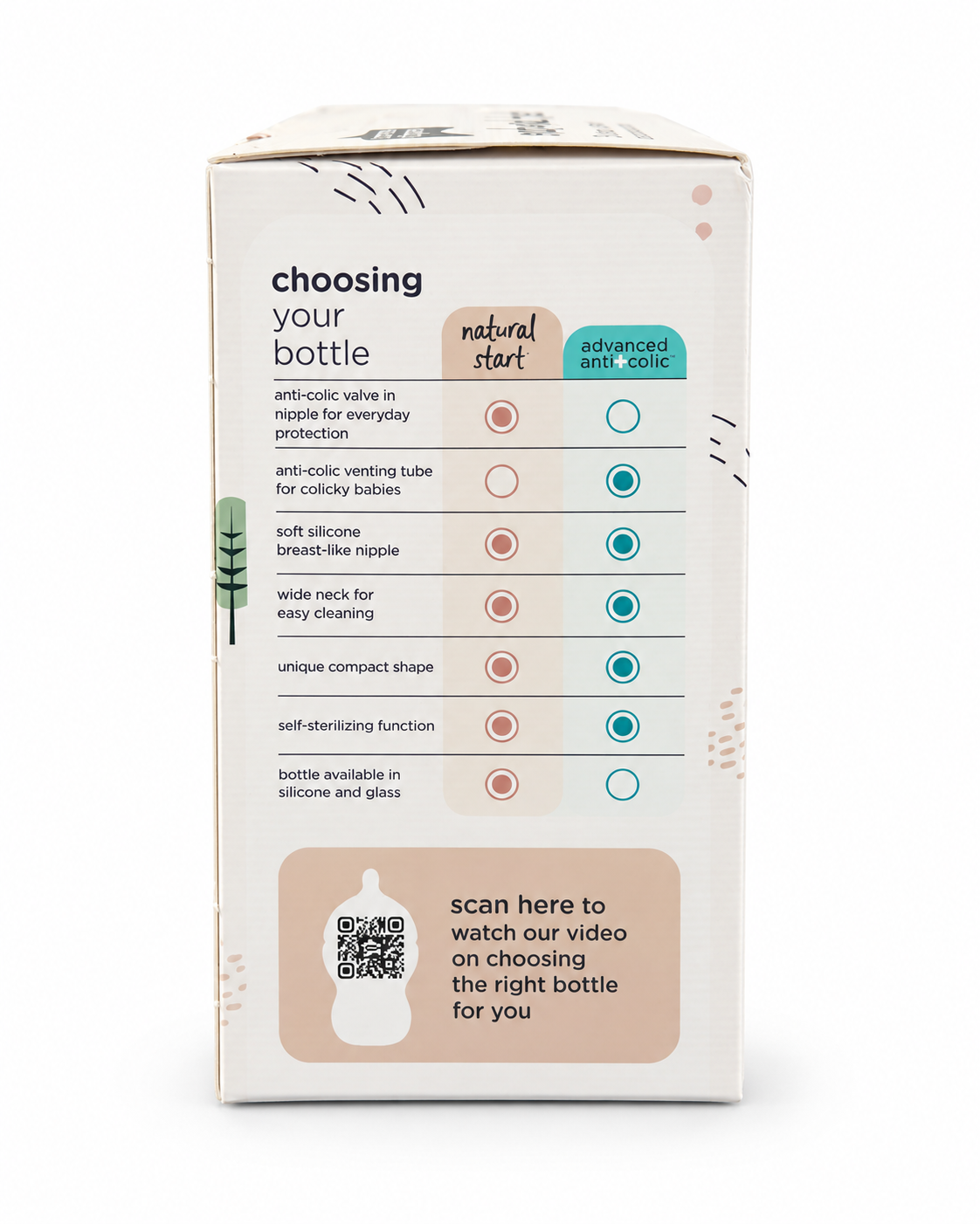 Tommee Tippee Natural Start Baby Bottles 3-Pack – 9 oz / 260 ml, 0m+ Slow Flow, Decorated