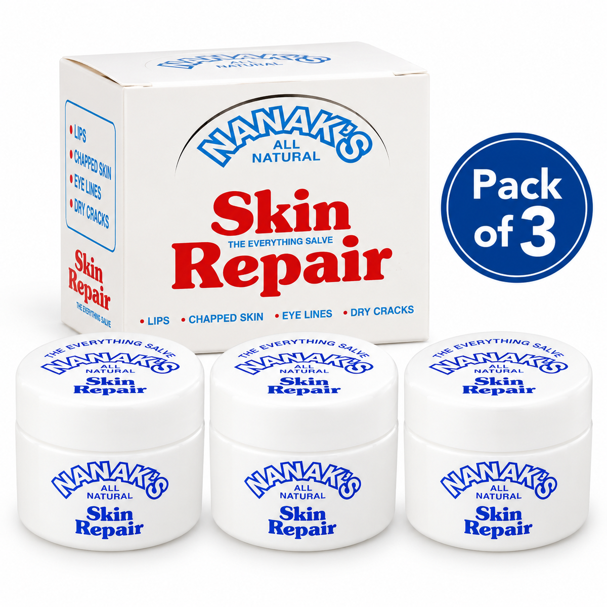 Nanak’s All Natural Skin Repair Salve 0.5 oz – Pack of 3
