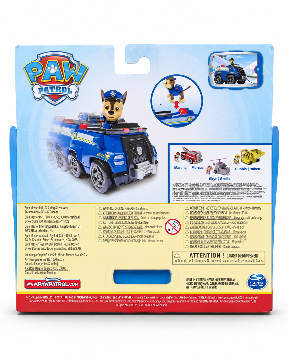 PAW Patrol Chase Patrol Cruiser Vehicle with Chase Figure Spin Master Ages 3+