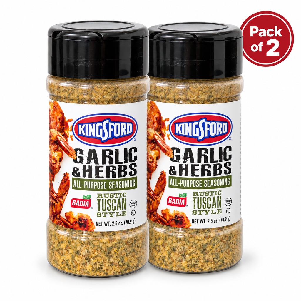 Kingsford Garlic & Herbs All-Purpose Seasoning 2.5 oz Pack of 2 Badia