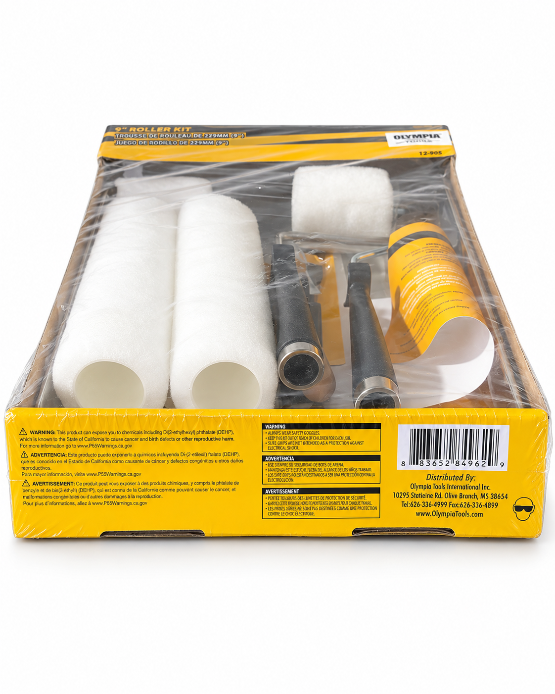 Olympia Tools 9" Roller Kit 12-Piece Paint Roller Set with Tray, Brush & Covers