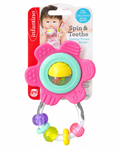 Infantino Spin & Teethe Gummy Flower Rattle BPA-Free Baby Teether 0m+