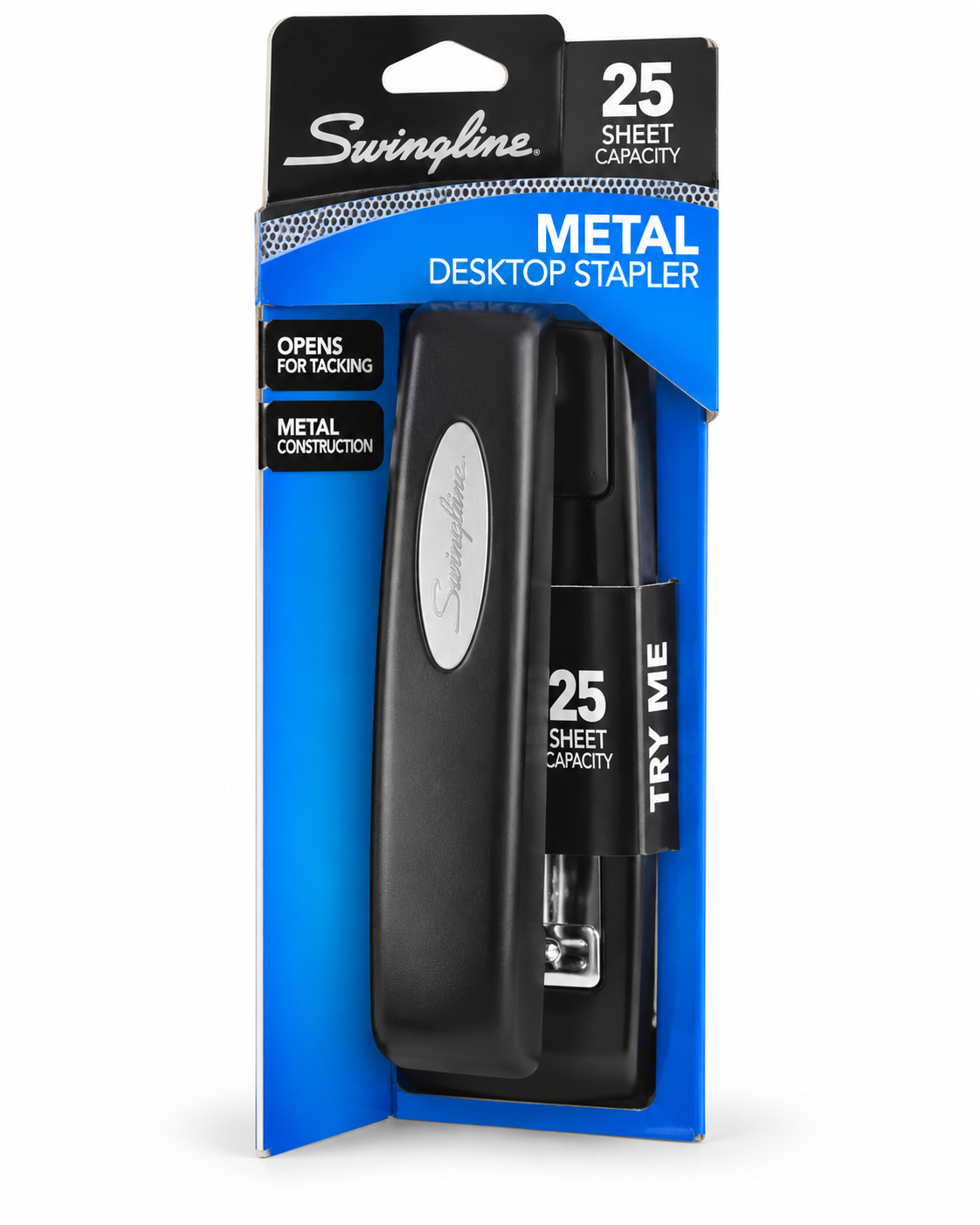 Swingline Metal Desktop Stapler Black 25-Sheet Capacity Standard Staples