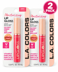 L.A. Colors Moisturizing Lip Gloss Fruit Punch C68647 – 2 Pack, 0.34 fl oz Each