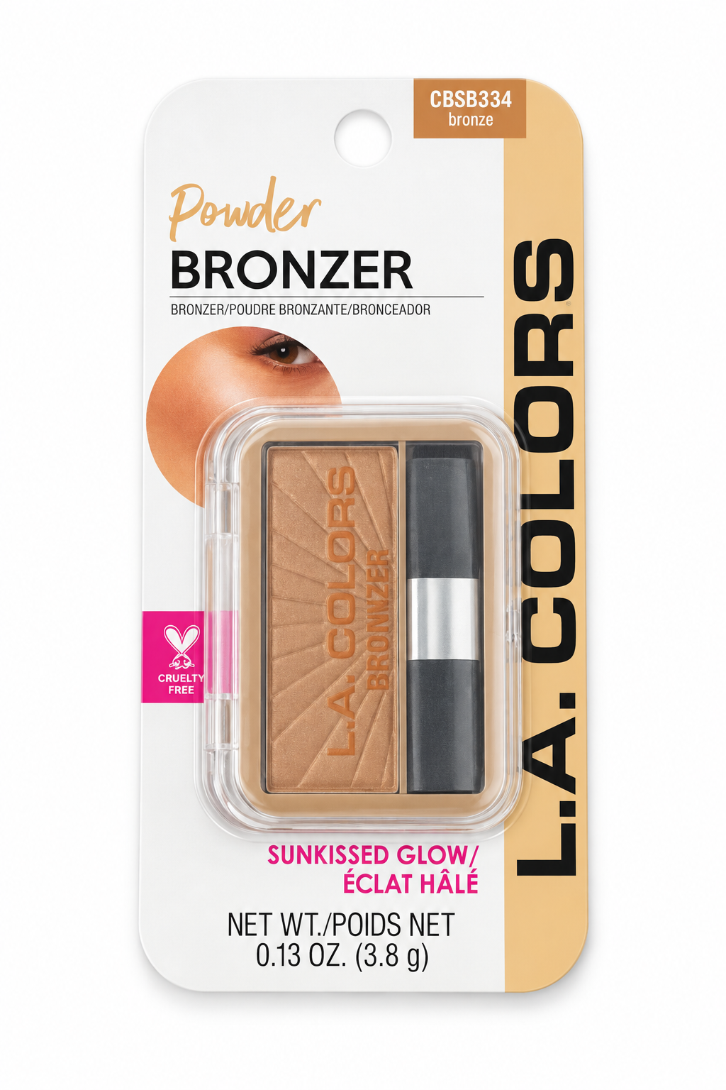 L.A. Colors Powder Bronzer Bronze CBSB334 – 2 Pack, 0.13 oz Each