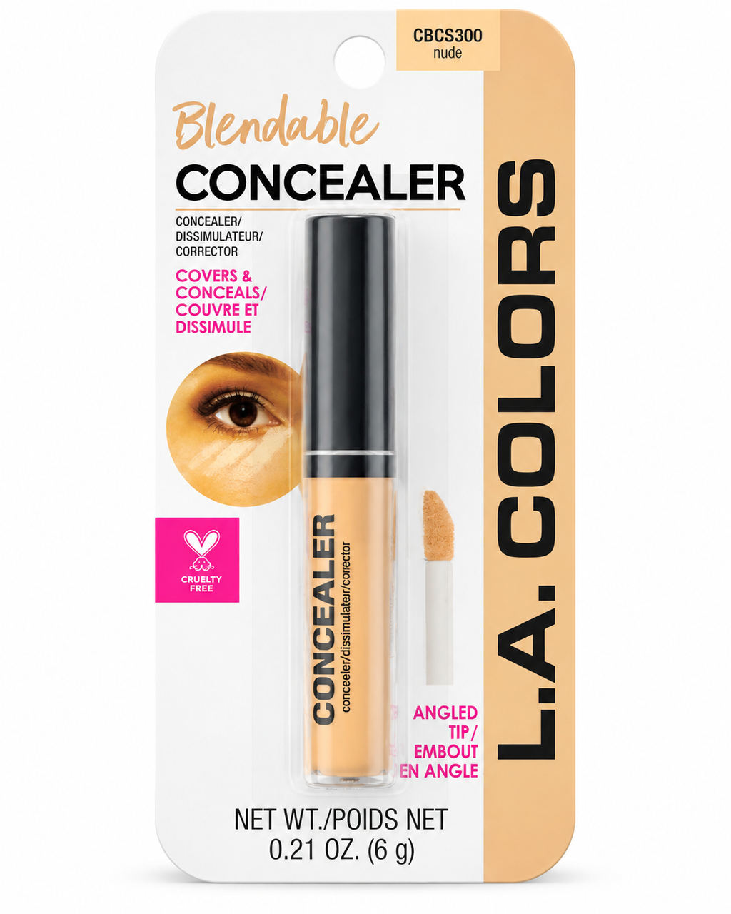 L.A. Colors Blendable Concealer Nude CBCS300 – 2 Pack, 0.21 oz Each