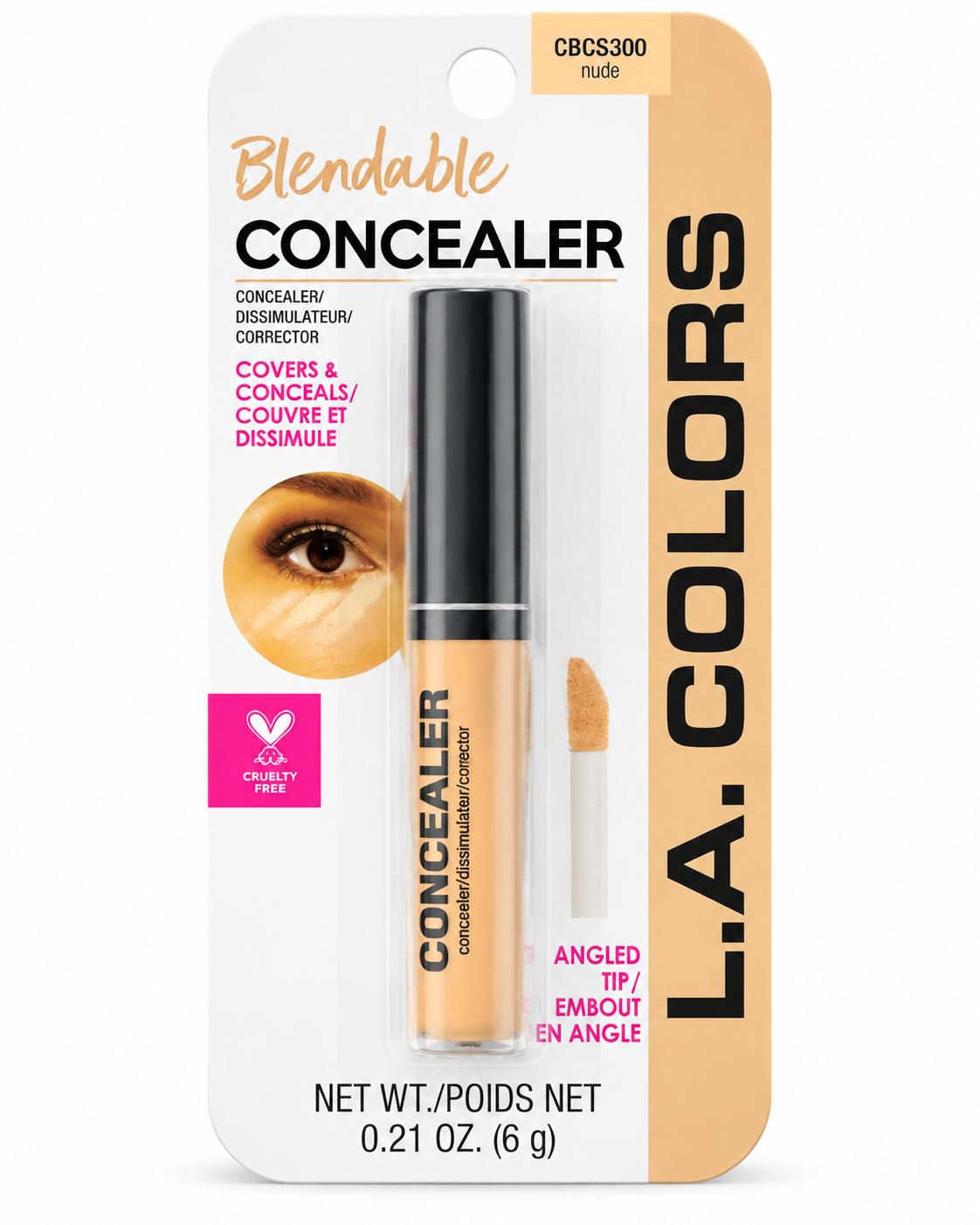 L.A. Colors Blendable Concealer Nude CBCS300 – 2 Pack, 0.21 oz Each
