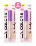 L.A. Colors Too Cheeky Highlighter Enchanted 2 Pack Weightless Long-Lasting