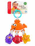 Infantino Link & Jingle Activity Rattle Whale Baby Toy 0m+ Multicolor