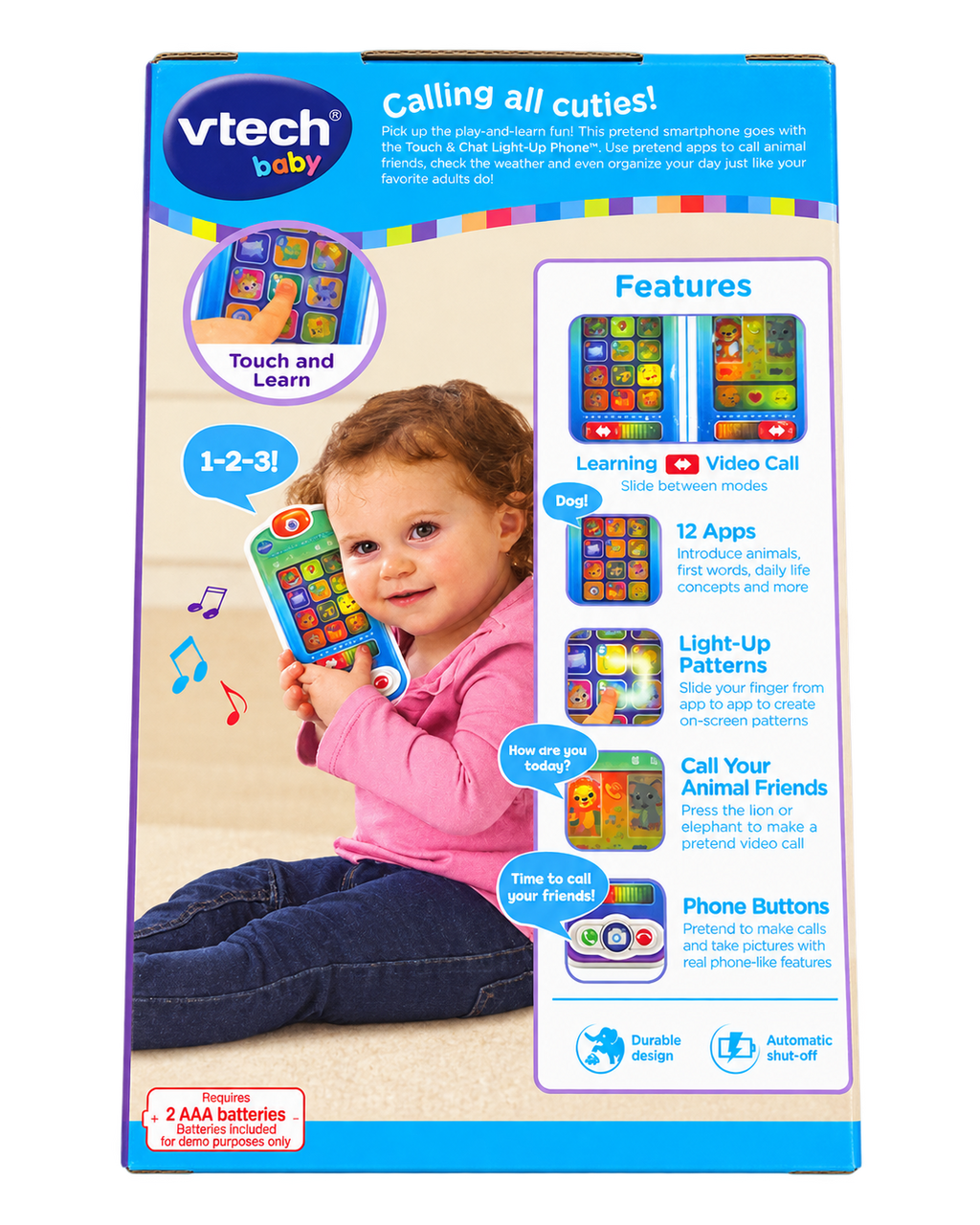 VTech Baby Touch & Chat Light-Up Phone Learning Toy 6–36 Months