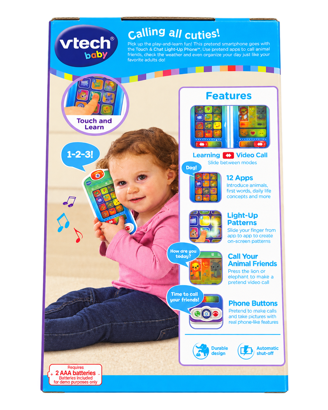 VTech Baby Touch & Chat Light-Up Phone Learning Toy 6–36 Months