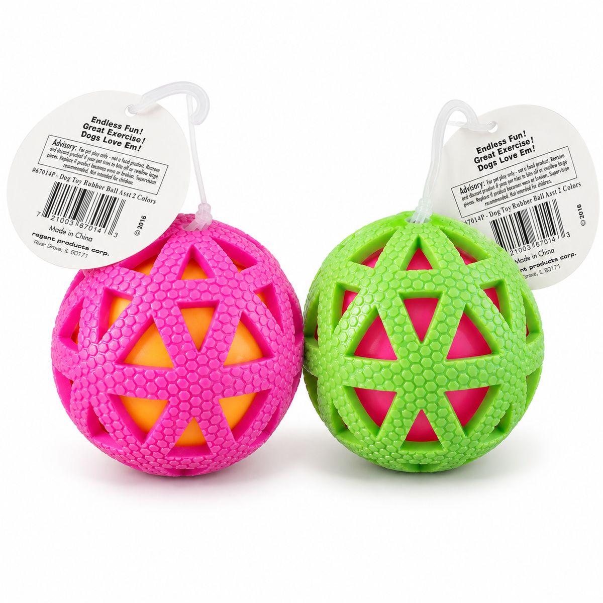 Doggy Rubber Ball Toy – 3 Inch, Assorted Color, 1 Count