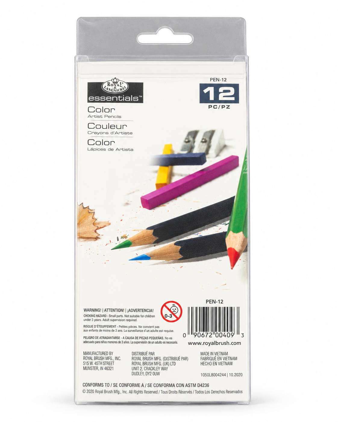 Royal & Langnickel Essentials 12 Colored Artist Pencils – PEN-12