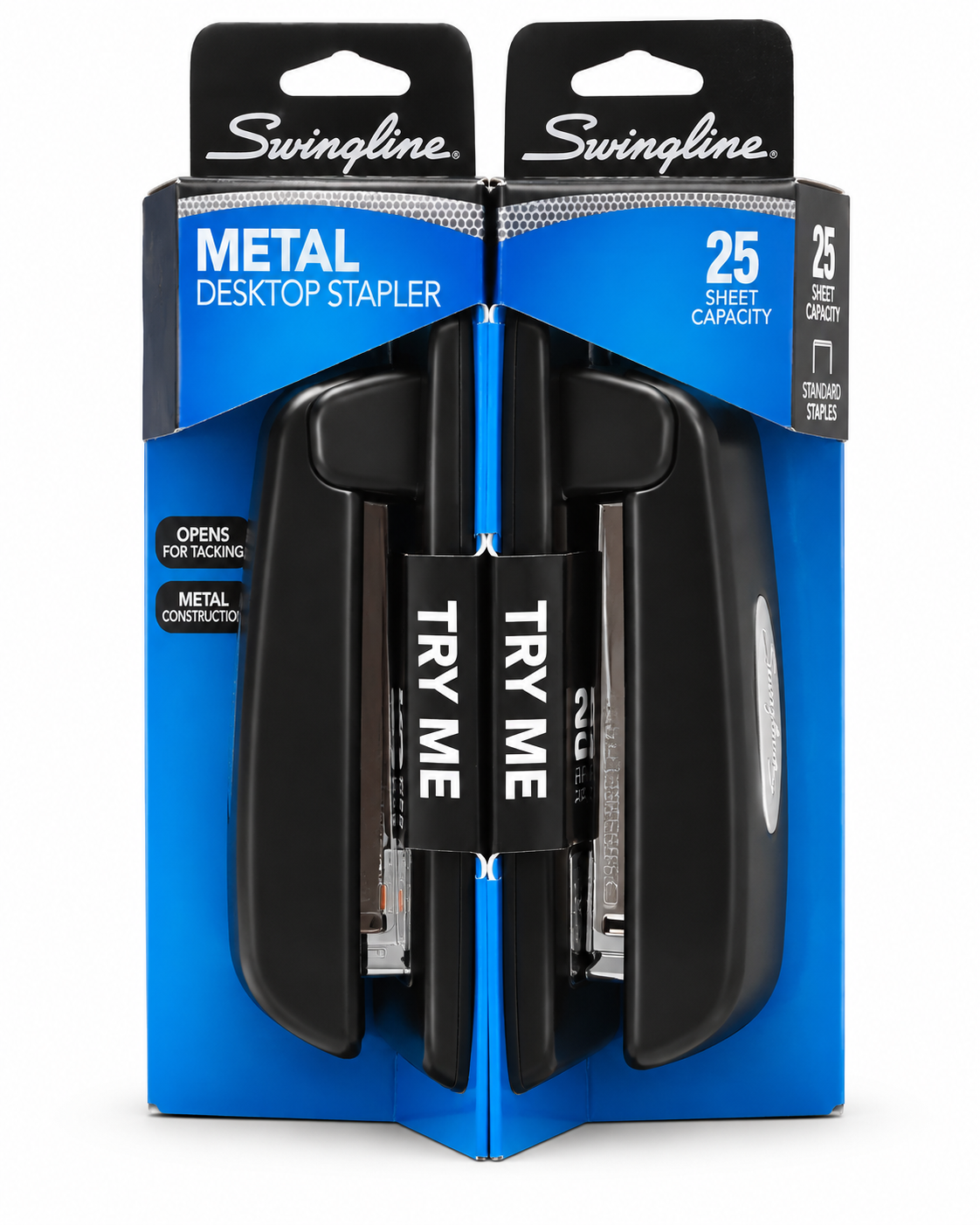 Swingline Metal Desktop Stapler Black 25-Sheet Capacity Standard Staples